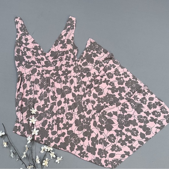GARNET HILL soft floral pink gray maxi dress, S. - Picture 6 of 11